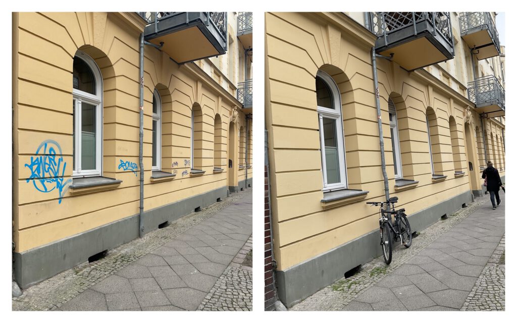 Farbanalyse und Graffitibeseitigung