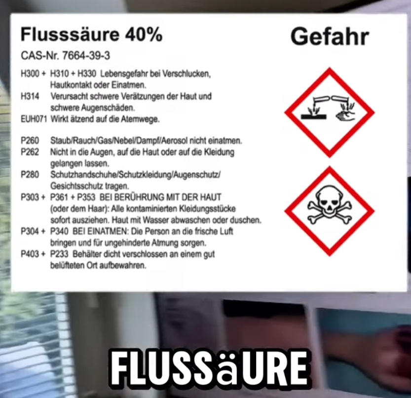 Achtung Säure!
